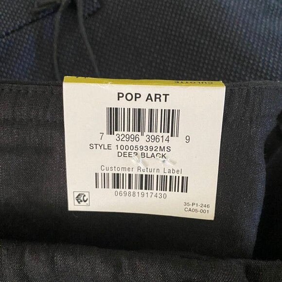 Alfani Culottes Womens Size 14 Pants Linen Blend High Waist Stretch Black NWT - Picture 6 of 7